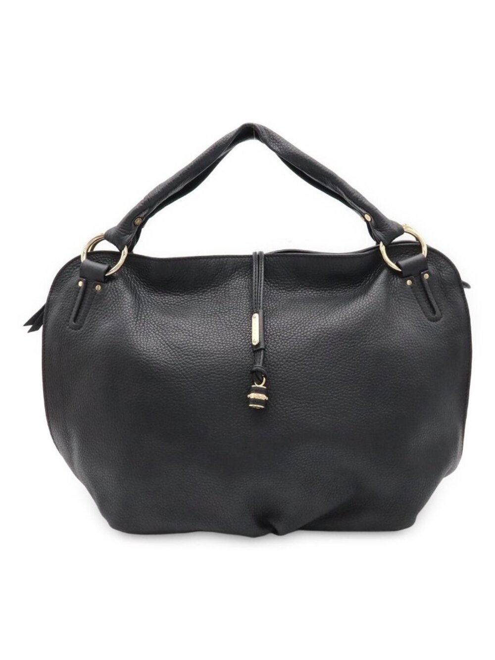 Celine Bittersweet Shoulder Bag Leather Black Gold